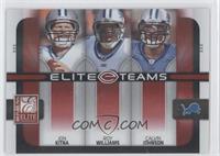 Jon Kitna, Roy Williams, Calvin Johnson #/400