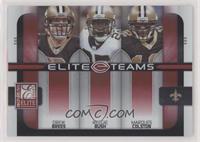 Drew Brees, Reggie Bush, Marques Colston #/400