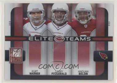 2008 Donruss Elite - Elite Teams - Red #ET-5 - Kurt Warner, Larry Fitzgerald, Anquan Boldin /400