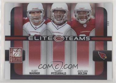 2008 Donruss Elite - Elite Teams - Red #ET-5 - Kurt Warner, Larry Fitzgerald, Anquan Boldin /400