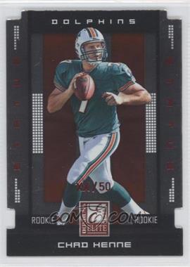 2008 Donruss Elite - National Convention National Promos - Status Die-Cut #103 - Chad Henne /50