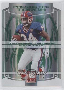 2008 Donruss Elite - Passing the Torch - Green #PT-4 - Thurman Thomas, Marshawn Lynch /400