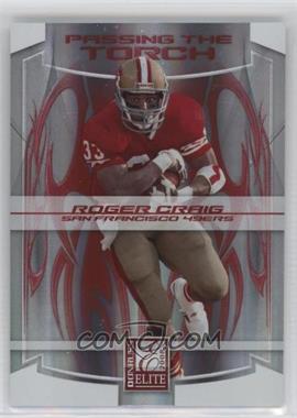 2008 Donruss Elite - Passing the Torch - Red #PT-8 - Frank Gore, Roger Craig /800