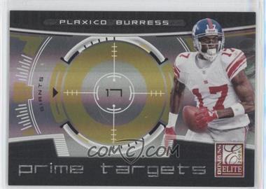2008 Donruss Elite - Prime Targets - Gold #PT-14 - Plaxico Burress /800