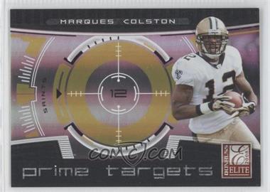 2008 Donruss Elite - Prime Targets - Gold #PT-16 - Marques Colston /800
