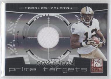 2008 Donruss Elite - Prime Targets - Jerseys #PT-16 - Marques Colston /199