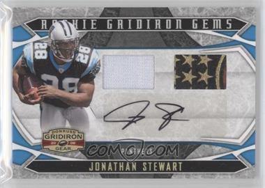 2008 Donruss Gridiron Gear - [Base] - Combo Materials Signatures Prime #222 - Rookie Gridiron Gems - Jonathan Stewart /50