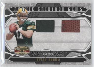 2008 Donruss Gridiron Gear - [Base] - Combo Materials #202 - Rookie Gridiron Gems - Brian Brohm /50