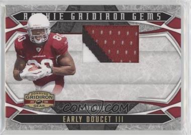 2008 Donruss Gridiron Gear - [Base] - Materials Jerseys Prime #212 - Rookie Gridiron Gems - Early Doucet III /50