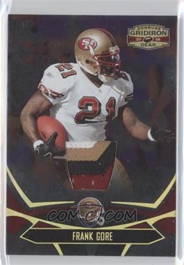 2008 Donruss Gridiron Gear - [Base] - Materials Jerseys Prime #84 - Frank Gore /50