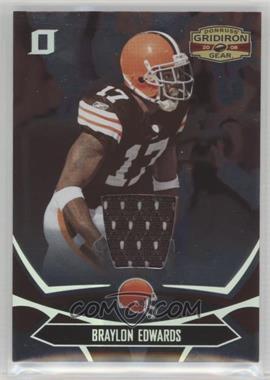 2008 Donruss Gridiron Gear - [Base] - O's Materials Jerseys #25 - Braylon Edwards /100