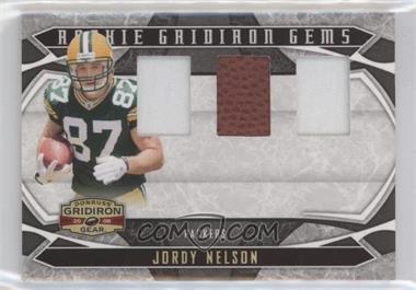 2008 Donruss Gridiron Gear - [Base] - Trios Materials Prime #223 - Rookie Gridiron Gems - Jordy Nelson /25