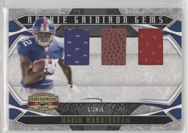 2008 Donruss Gridiron Gear - [Base] - Trios Materials #228 - Rookie Gridiron Gems - Mario Manningham /50