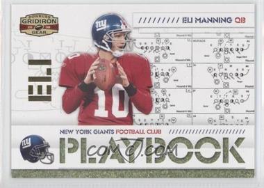 2008 Donruss Gridiron Gear - Playbook #PL-9 - Eli Manning /500