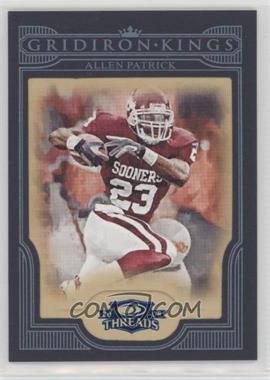 2008 Donruss Threads - College Gridiron Kings - Blue Framed #CGK-2 - Allen Patrick /50