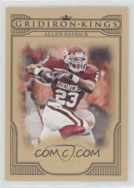 2008 Donruss Threads - College Gridiron Kings - Gold #CGK-2 - Allen Patrick /100