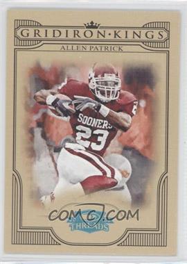 2008 Donruss Threads - College Gridiron Kings - Platinum #CGK-2 - Allen Patrick /25