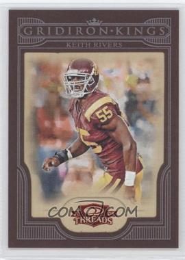 2008 Donruss Threads - College Gridiron Kings - Red Framed #CGK-22 - Keith Rivers /100