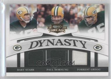 2008 Donruss Threads - Dynasty - Jerseys #D-3 - Bart Starr, Paul Hornung, Forrest Gregg /250