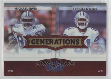 2008 Donruss Threads - Generations - Century Proof #G-14 - Michael Irvin, Terrell Owens /100