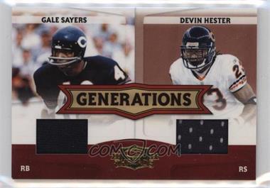 2008 Donruss Threads - Generations - Materials #G-10 - Gale Sayers, Devin Hester /250