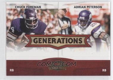 2008 Donruss Threads - Generations #G-7 - Chuck Foreman, Adrian Peterson