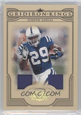 2008 Donruss Threads - Pro Gridiron Kings - Materials Prime #PGK-7 - Joseph Addai /50