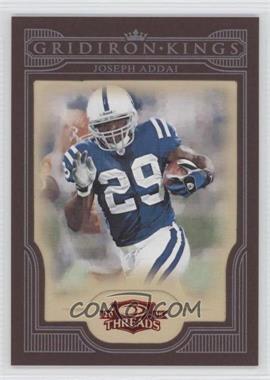 2008 Donruss Threads - Pro Gridiron Kings - Red Framed #PGK-7 - Joseph Addai /100