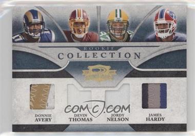 2008 Donruss Threads - Rookie Collection Quad Materials - Prime #RCQM-5 - Donnie Avery, Devin Thomas, Jordy Nelson, James Hardy /25 [Noted]