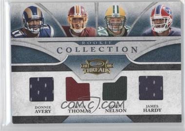 2008 Donruss Threads - Rookie Collection Quad Materials #RCQM-5 - Donnie Avery, Devin Thomas, Jordy Nelson, James Hardy /100