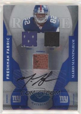 2008 Leaf Certified Materials - [Base] - Mirror Blue Signatures #231 - Freshman Fabric - Mario Manningham /100 [EX to NM]