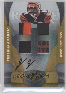 2008 Leaf Certified Materials - [Base] - Mirror Gold Signatures #232 - Freshman Fabric - Jerome Simpson /25