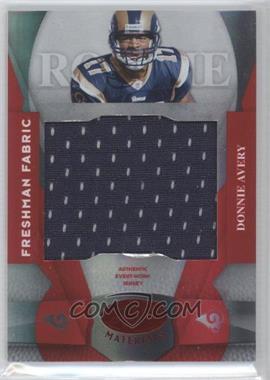 2008 Leaf Certified Materials - [Base] - Mirror Red Materials #223 - Freshman Fabric - Donnie Avery /100