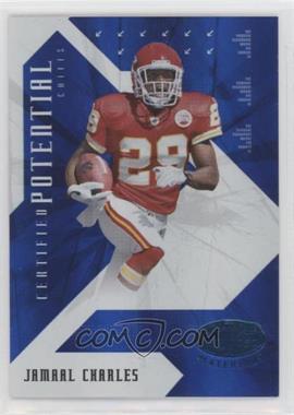 2008 Leaf Certified Materials - Certified Potential - Blue #CP-9 - Jamaal Charles /100