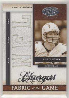 2008 Leaf Certified Materials - Fabric of the Game - Die-Cut NFL #FOG-103 - Philip Rivers /50