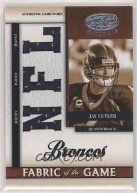 2008 Leaf Certified Materials - Fabric of the Game - Die-Cut NFL #FOG-98 - Jay Cutler /50