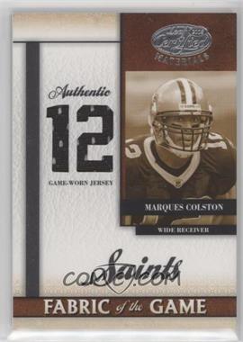 2008 Leaf Certified Materials - Fabric of the Game - Jersey Number #FOG-111 - Marques Colston /12