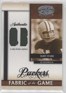 2008 Leaf Certified Materials - Fabric of the Game - Position #FOG-4 - Bart Starr /50