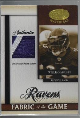2008 Leaf Certified Materials - Fabric of the Game - Prime #FOG-81 - Willis McGahee /25 [Noted]