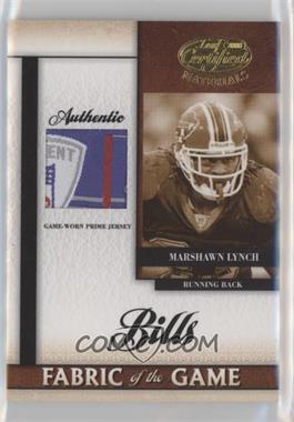 2008 Leaf Certified Materials - Fabric of the Game - Prime #FOG-83 - Marshawn Lynch /25