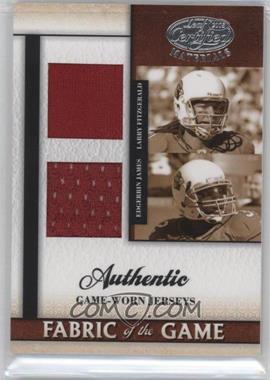 2008 Leaf Certified Materials - Fabric of the Game Combos #FOGCB-4 - Edgerrin James, Larry Fitzgerald /100