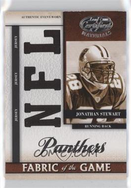 2008 Leaf Certified Materials - Rookie Fabric of the Game - Die-Cut NFL #RFOG-19 - Jonathan Stewart /99