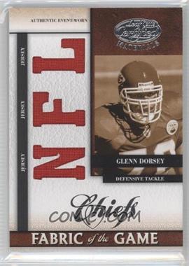 2008 Leaf Certified Materials - Rookie Fabric of the Game - Die-Cut NFL #RFOG-32 - Glenn Dorsey /99