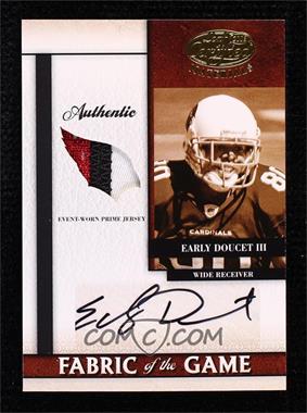 2008 Leaf Certified Materials - Rookie Fabric of the Game - Die-Cut Team Logo Prime Signatures #RFOG-5 - Early Doucet III /5