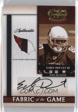 2008 Leaf Certified Materials - Rookie Fabric of the Game - Die-Cut Team Logo Prime Signatures #RFOG-5 - Early Doucet III /5