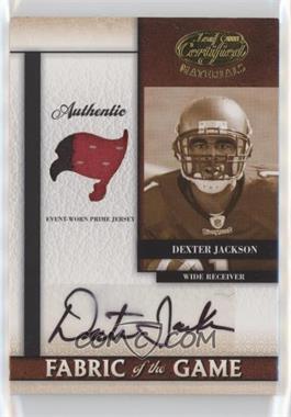 2008 Leaf Certified Materials - Rookie Fabric of the Game - Die-Cut Team Logo Prime Signatures #RFOG-7 - Dexter Jackson /5