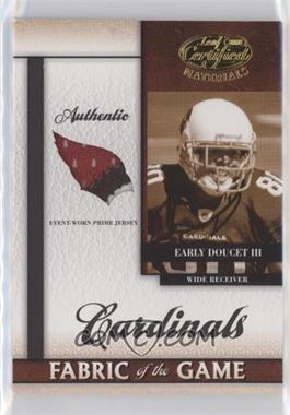 2008 Leaf Certified Materials - Rookie Fabric of the Game - Die-Cut Team Logo Prime #RFOG-5 - Early Doucet III /25