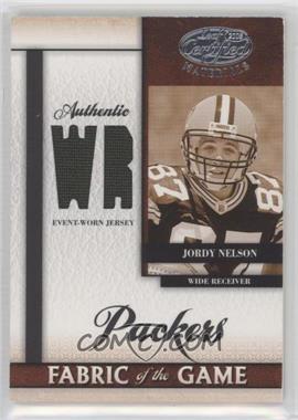 2008 Leaf Certified Materials - Rookie Fabric of the Game - Position #RFOG-27 - Jordy Nelson /100 [EX to NM]