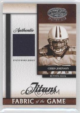 2008 Leaf Certified Materials - Rookie Fabric of the Game #RFOG-18 - Chris Johnson /250