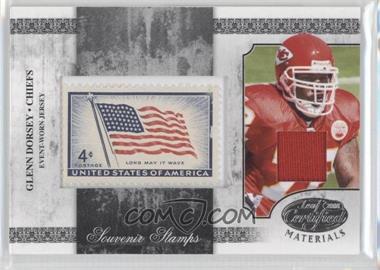 2008 Leaf Certified Materials - Souvenir Stamps - USA Flag Materials #SS-29 - Glenn Dorsey /10